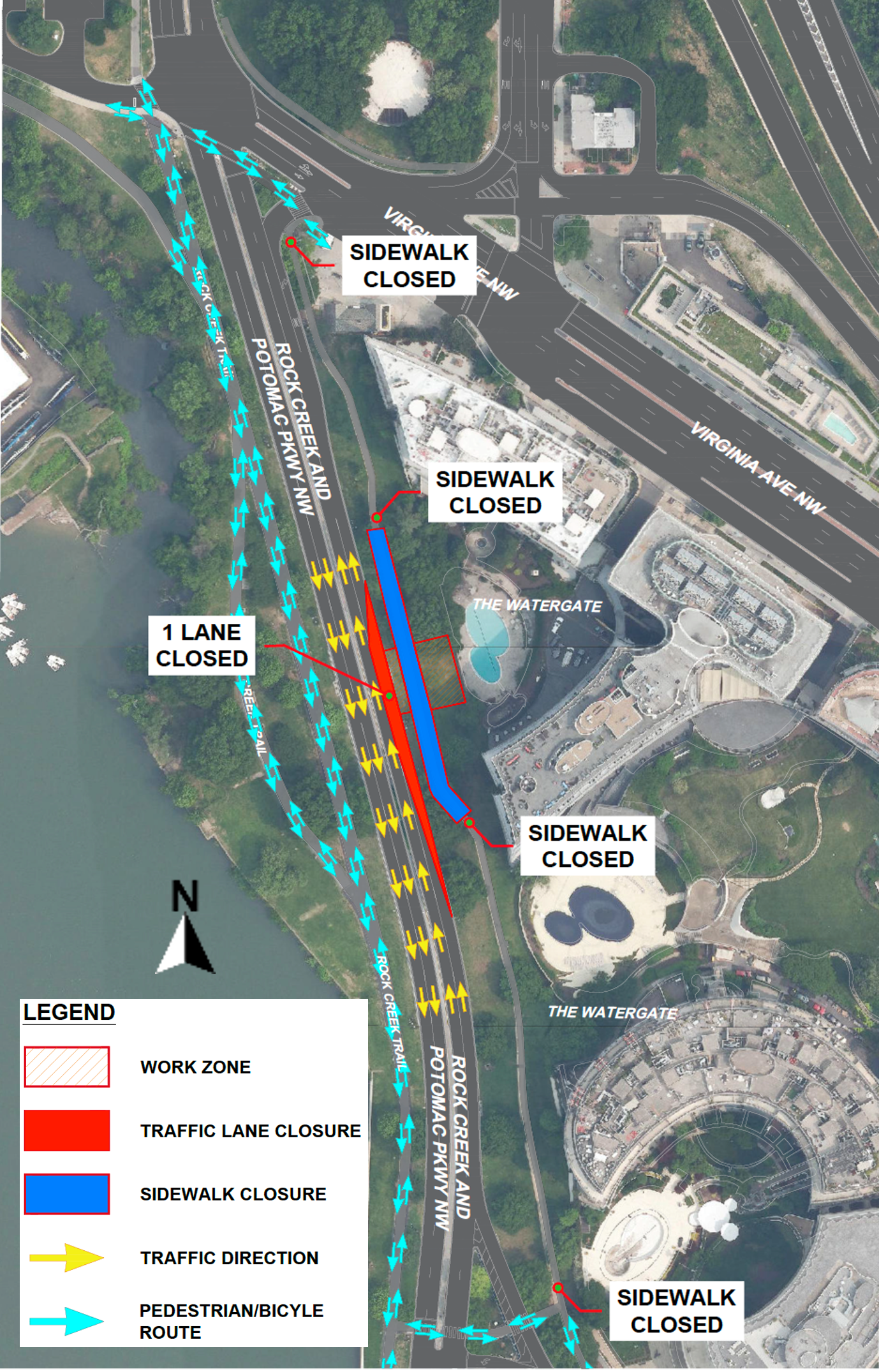 Rock Creek and Potomac Parkway, NW Work (Map B)