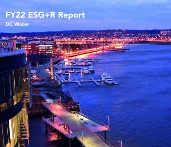 Cover of the DC Water 2022 ESG+R Report