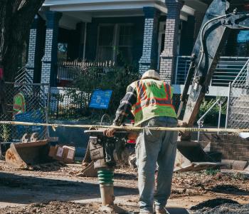 Lead Free DC Lead Service Line Replacement construction work