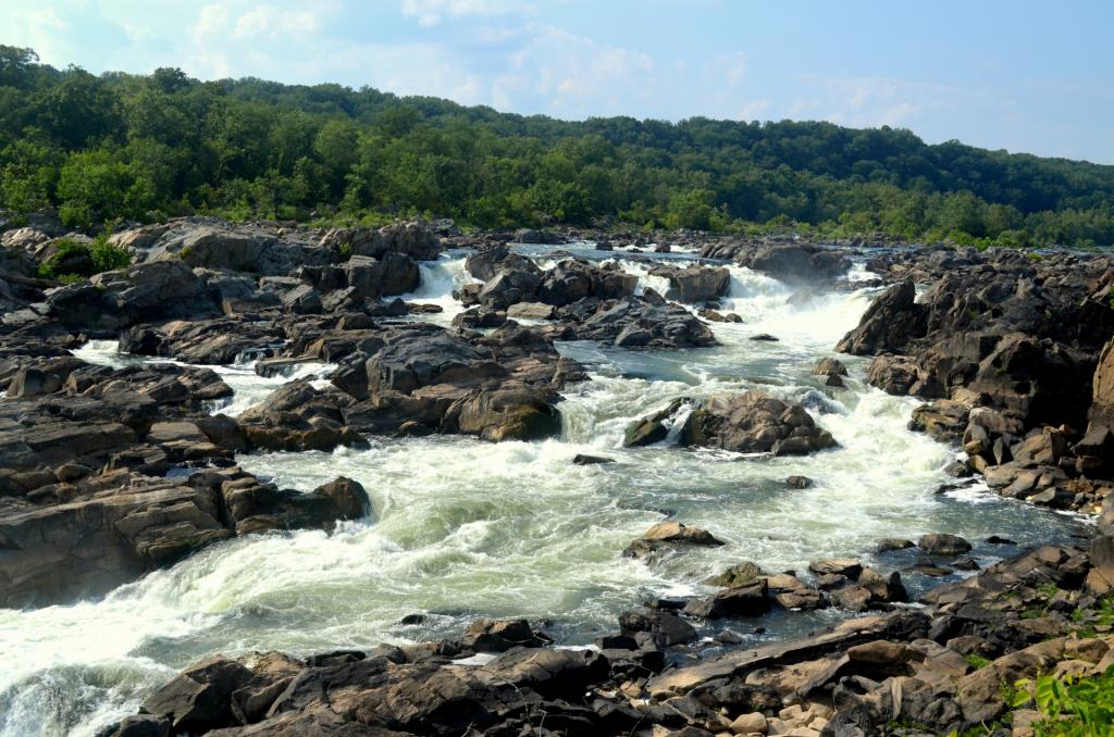 Shot of Great Falls in the Potomac River, the source of our region's drinking water. 