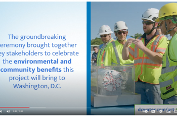 Engaging scene in the Potomac River Groundbreaking Ceremony video.